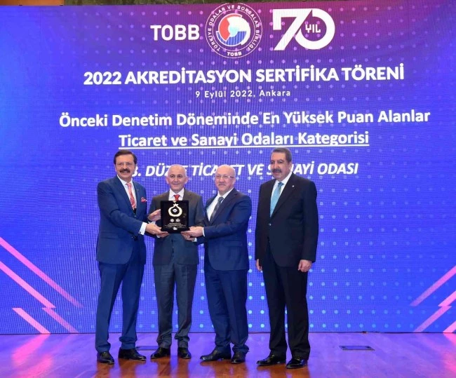 Düzce TSO Türkiye 3. oldu
